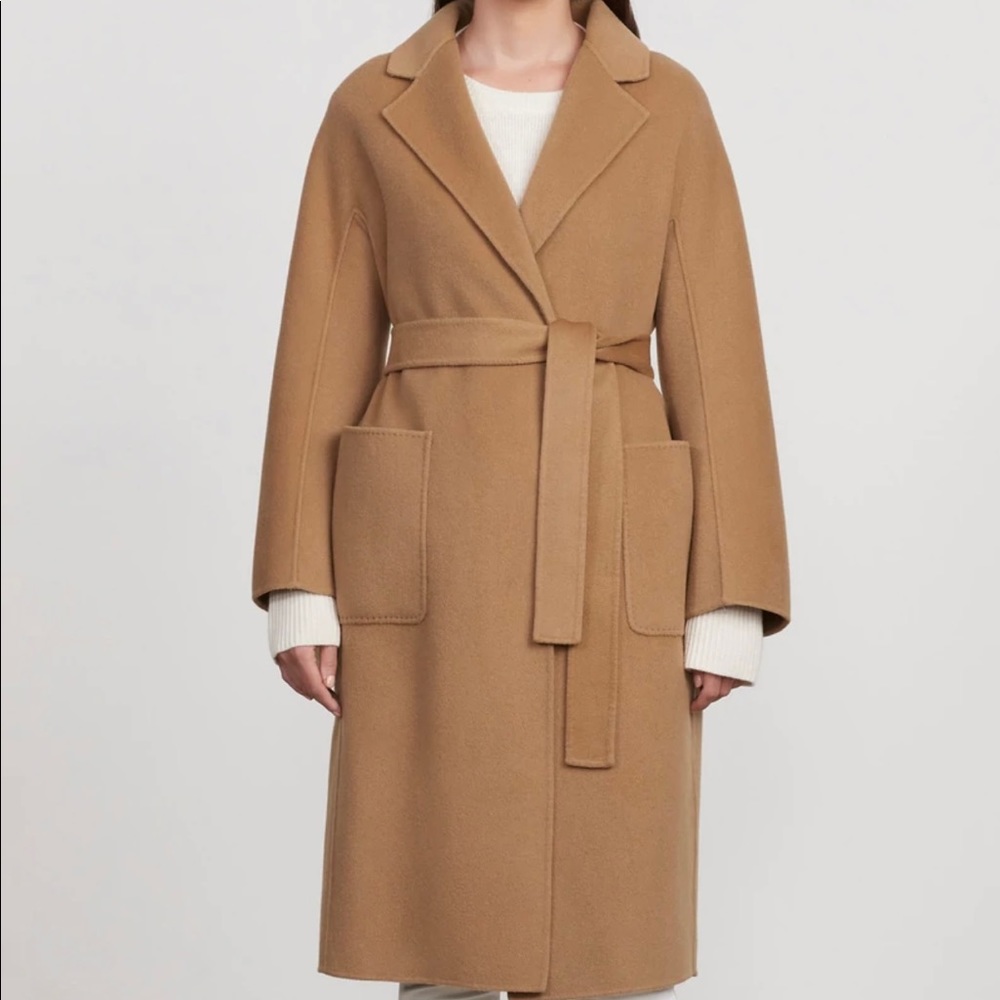 Zara Soft Camel Wrap Coat